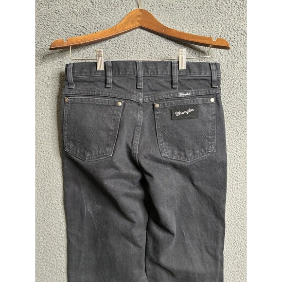 Vintage Wrangler Jeans Mens 30x34 Black Denim 933SEWK Western Cowboy Dark 14340 - Picture 2 of 15